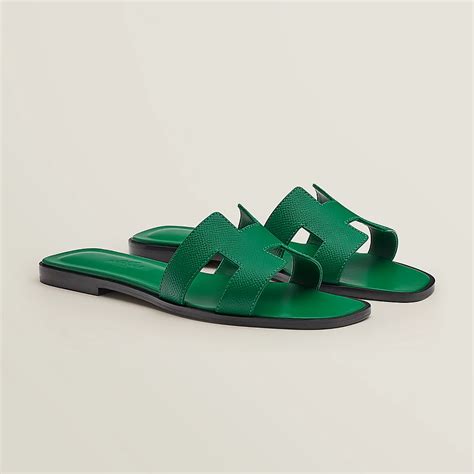 hermes oran green sandals|Hermes oran size chart.